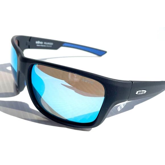 Revo POINTE Sunglasses Matte Black POLARIZED Blue Water Lens RE 1237 11 BL NEW - Picture 4 of 14